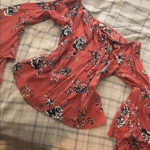 Off the shoulder long sleeve top